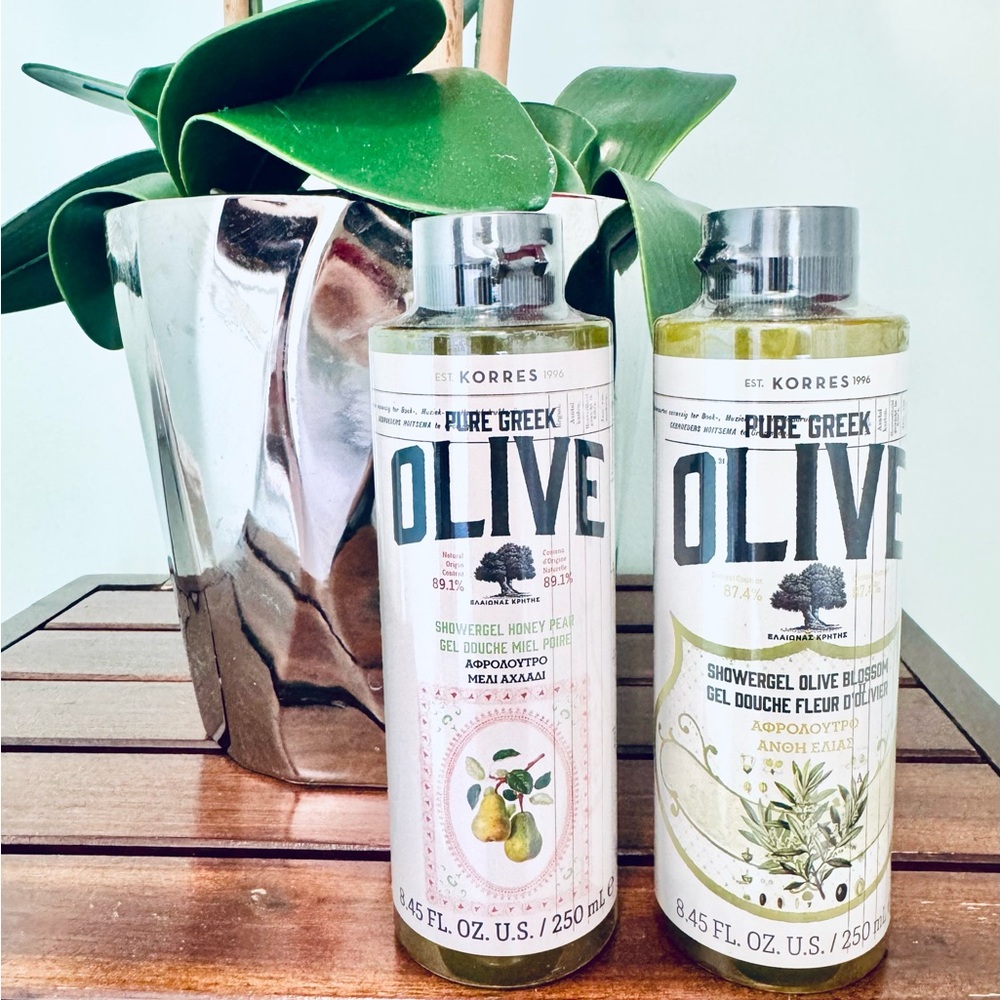 *NEW* KORRES PURE GREEK OLIVE SHOWER GEL SET OF 2